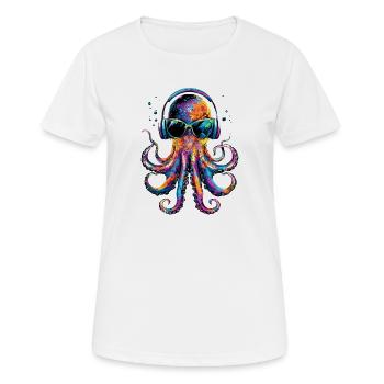Pieuvre Pieuvre Pieuvre Calamar Mer Pieuvre mignonne - T-shirt respirant Femme - blanc - Devant - AI Model Female 172 dark (172cm)