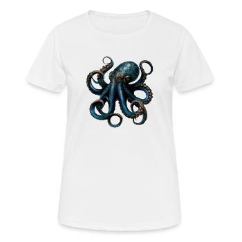 Pieuvre Pieuvre Pieuvre Calamar Mer Pieuvre mignonne - T-shirt respirant Femme - blanc - Devant - AI Model Female 172 dark (172cm)
