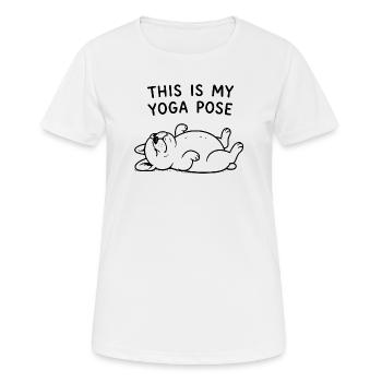 This Is My Yoga Pose Funny Lazy Dog For - Women's Breathable T-Shirt - white - Front - AI Model Female 172 dark (172cm)