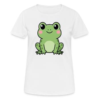 Cadeau du crapaud Kawaii de la grenouille - T-shirt respirant Femme - blanc - Devant - AI Model Female 172 dark (172cm)