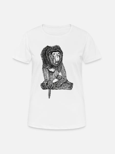 Singe Proboscis - T-shirt respirant Femme - blanc