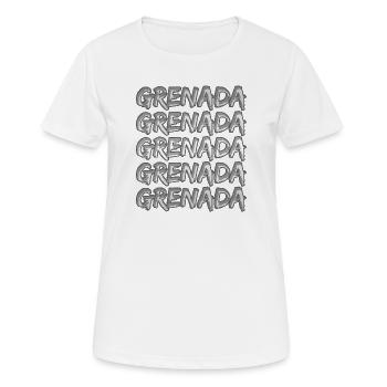 Plongée en Grenade - T-shirt respirant Femme - blanc - Devant - AI Model Female 172 dark (172cm)