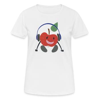Obst Apfel - Frauen T-Shirt atmungsaktiv - Weiß - Vorne - AI Model Female 172 dark (172cm)