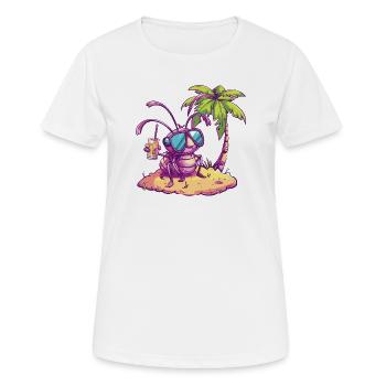 Vacances d’été à Fourmis - T-shirt respirant Femme - blanc - Devant - AI Model Female 172 dark (172cm)