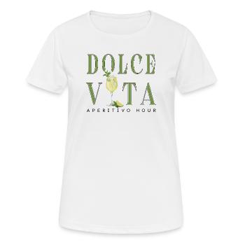 Dolce Vita Aperitivo Cocktail Design, Limoncello - Frauen T-Shirt atmungsaktiv - Weiß - Vorne - AI Model Female 172 dark (172cm)