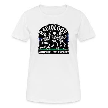 Radiologie Skelett Tanz - Frauen T-Shirt atmungsaktiv - Weiß - Vorne - AI Model Female 172 dark (172cm)