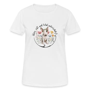 Bull terrier small, cute and totally underrated - Women's Breathable T-Shirt - white - Front - AI Model Female 172 dark (172cm)