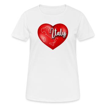 Heart of Italy with Map - Women's Breathable T-Shirt - white - Front - AI Model Female 172 dark (172cm)