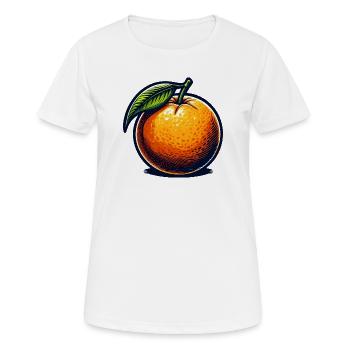 Leuchtendes Retro-Orange - Frauen T-Shirt atmungsaktiv - Weiß - Vorne - AI Model Female 172 dark (172cm)