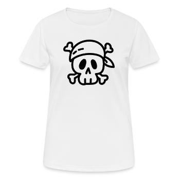 Pirat - Frauen T-Shirt atmungsaktiv - Weiß - Vorne - AI Model Female 172 dark (172cm)