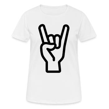 signe rock - T-shirt respirant Femme - blanc - Devant - AI Model Female 172 dark (172cm)