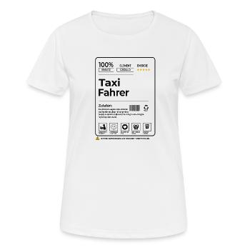 Taxifahrer – 100 % Erfahrung & Geduld - Frauen T-Shirt atmungsaktiv - Weiß - Vorne - AI Model Female 172 dark (172cm)