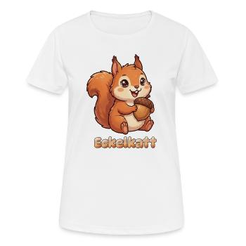 Plattdüütsch Edition: Eckelkatt - Frauen T-Shirt atmungsaktiv - Weiß - Vorne - AI Model Female 172 dark (172cm)