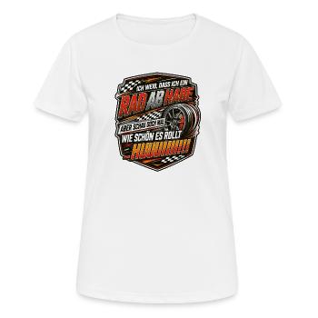 Rad ab habe: Wie schön es rollt - Frauen T-Shirt atmungsaktiv - Weiß - Vorne - AI Model Female 172 dark (172cm)