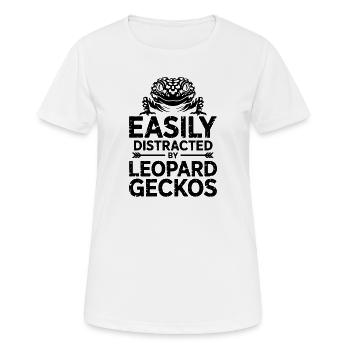 Paroles du gecko léopard Drôle de cadeau drôle de gecko léopard - T-shirt respirant Femme - blanc - Devant - AI Model Female 172 dark (172cm)