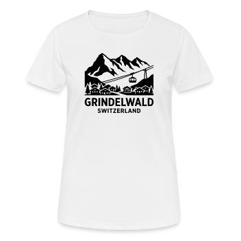 Grindelwald, Switzerland - Women's Breathable T-Shirt - white - Front - AI Model Female 172 dark (172cm)
