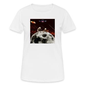 Duel Lunaire : Envahisseurs extraterrestres - T-shirt respirant Femme - blanc - Devant - AI Model Female 172 dark (172cm)