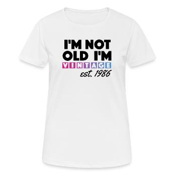 Vintage 1986 Geburtstag Geschenk 40 Jahre Retro - Frauen T-Shirt atmungsaktiv - Weiß - Vorne - AI Model Female 172 dark (172cm)