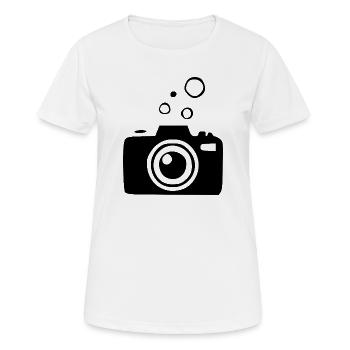 Unterwasserkamera Kamera Taucher tauchen Geschenk - Frauen T-Shirt atmungsaktiv - Weiß - Vorne - AI Model Female 172 dark (172cm)
