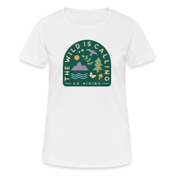 the-wild-is-calling-design - T-shirt respirant Femme - blanc - Devant - AI Model Female 172 dark (172cm)