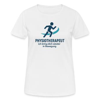 Bewegungstherapie Logo - Frauen T-Shirt atmungsaktiv - Weiß - Vorne - AI Model Female 172 dark (172cm)