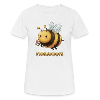 Plattdüütsch Edition: Plüschmors - Frauen T-Shirt atmungsaktiv - Weiß - Vorne - AI Model Female 172 dark (172cm)