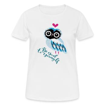 Hibou - T-shirt respirant Femme - blanc - Devant - AI Model Female 172 dark (172cm)