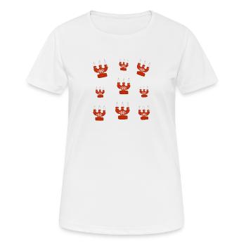 Motif de chandelier scandinave - Style Hygge - T-shirt respirant Femme - blanc - Devant - AI Model Female 172 dark (172cm)