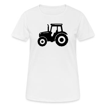 Silhouette du tracteur - T-shirt respirant Femme - blanc - Devant - AI Model Female 172 dark (172cm)