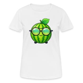 Minimalist Watermelon Cartoon Summer - Women's Breathable T-Shirt - white - Front - AI Model Female 172 dark (172cm)