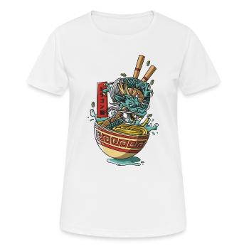 Ramen Drache Japanisches Design - Frauen T-Shirt atmungsaktiv - Weiß - Vorne - AI Model Female 172 dark (172cm)