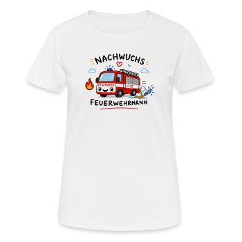 Nachwuchs Feuerwehrmann Cartoon - Frauen T-Shirt atmungsaktiv - Weiß - Vorne - AI Model Female 172 dark (172cm)