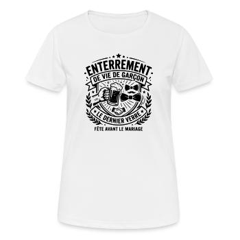 evg - T-shirt respirant Femme - blanc - Devant - AI Model Female 172 dark (172cm)