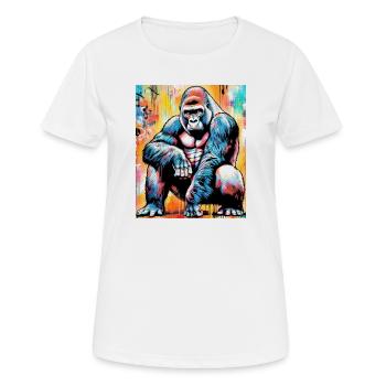 gorilla - Women's Breathable T-Shirt - white - Front - AI Model Female 172 dark (172cm)