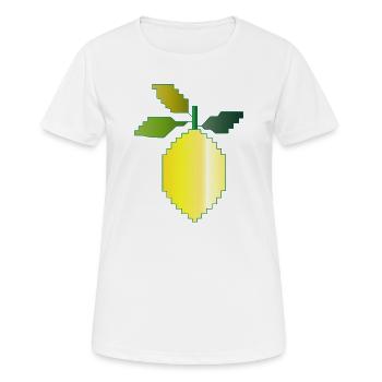 Illustration géométrique du citron - T-shirt respirant Femme - blanc - Devant - AI Model Female 172 dark (172cm)