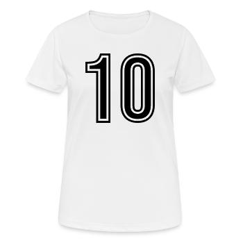 10 Zahl symbol - Frauen T-Shirt atmungsaktiv - Weiß - Vorne - AI Model Female 172 dark (172cm)