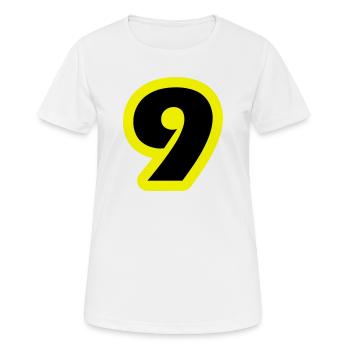9 Zahl symbol - Frauen T-Shirt atmungsaktiv - Weiß - Vorne - AI Model Female 172 dark (172cm)