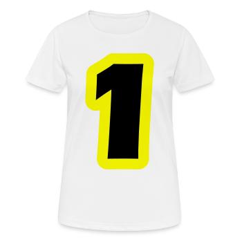 1 Zahl symbol - Frauen T-Shirt atmungsaktiv - Weiß - Vorne - AI Model Female 172 dark (172cm)