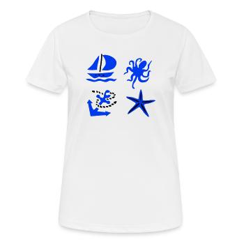 maritime - T-shirt respirant Femme - blanc - Devant - AI Model Female 172 dark (172cm)