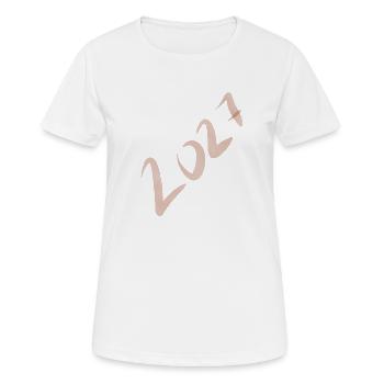 Brushed Annual Figures 2023 - Women's Breathable T-Shirt - white - Front - AI Model Female 172 dark (172cm)