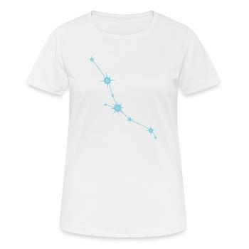 Signe astrologique de la constellation de l’étoile du Taureau Bleu pastel - T-shirt respirant Femme - blanc - Devant - AI Model Female 172 dark (172cm)