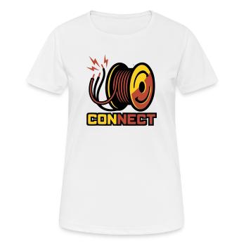 Cable Reel Cable Logo - Women's Breathable T-Shirt - white - Front - AI Model Female 172 dark (172cm)