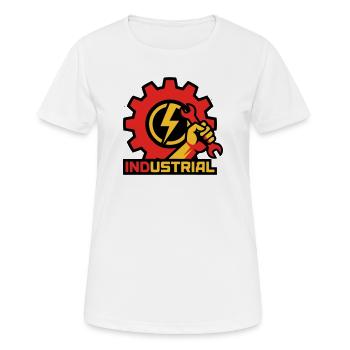 Electrician Gear Logo - Women's Breathable T-Shirt - white - Front - AI Model Female 172 dark (172cm)