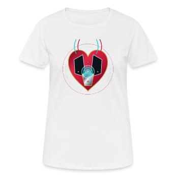 Astro-Tech Neon Core - Women's Breathable T-Shirt - white - Front - AI Model Female 172 dark (172cm)