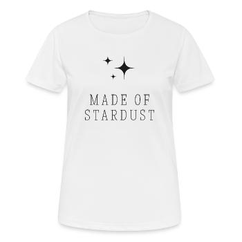 Fait de poussière d’étoiles | Chances Célestes | Conception des étoiles - T-shirt respirant Femme - blanc - Devant - AI Model Female 172 dark (172cm)
