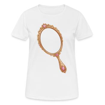 Miroirs à main pour vos propres photos et motifs - T-shirt respirant Femme - blanc - Devant - AI Model Female 172 dark (172cm)