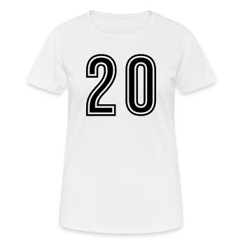 20 Symbole numérique - T-shirt respirant Femme - blanc - Devant - AI Model Female 172 dark (172cm)