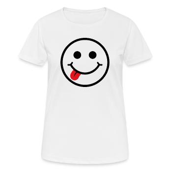 Smiley - T-shirt respirant Femme - blanc - Devant - AI Model Female 172 dark (172cm)