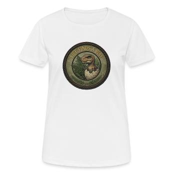 Forêt de la Parcelle de Dino Hatch - T-shirt respirant Femme - blanc - Devant - AI Model Female 172 dark (172cm)