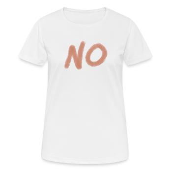 No Brushstroke Logo – Mutiger Statement - Frauen T-Shirt atmungsaktiv - Weiß - Vorne - AI Model Female 172 dark (172cm)